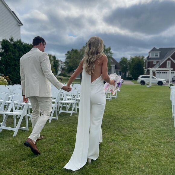 Lorrie White Jumpsuit - S/M (Nadine Merabi) - Picture 15 of 17